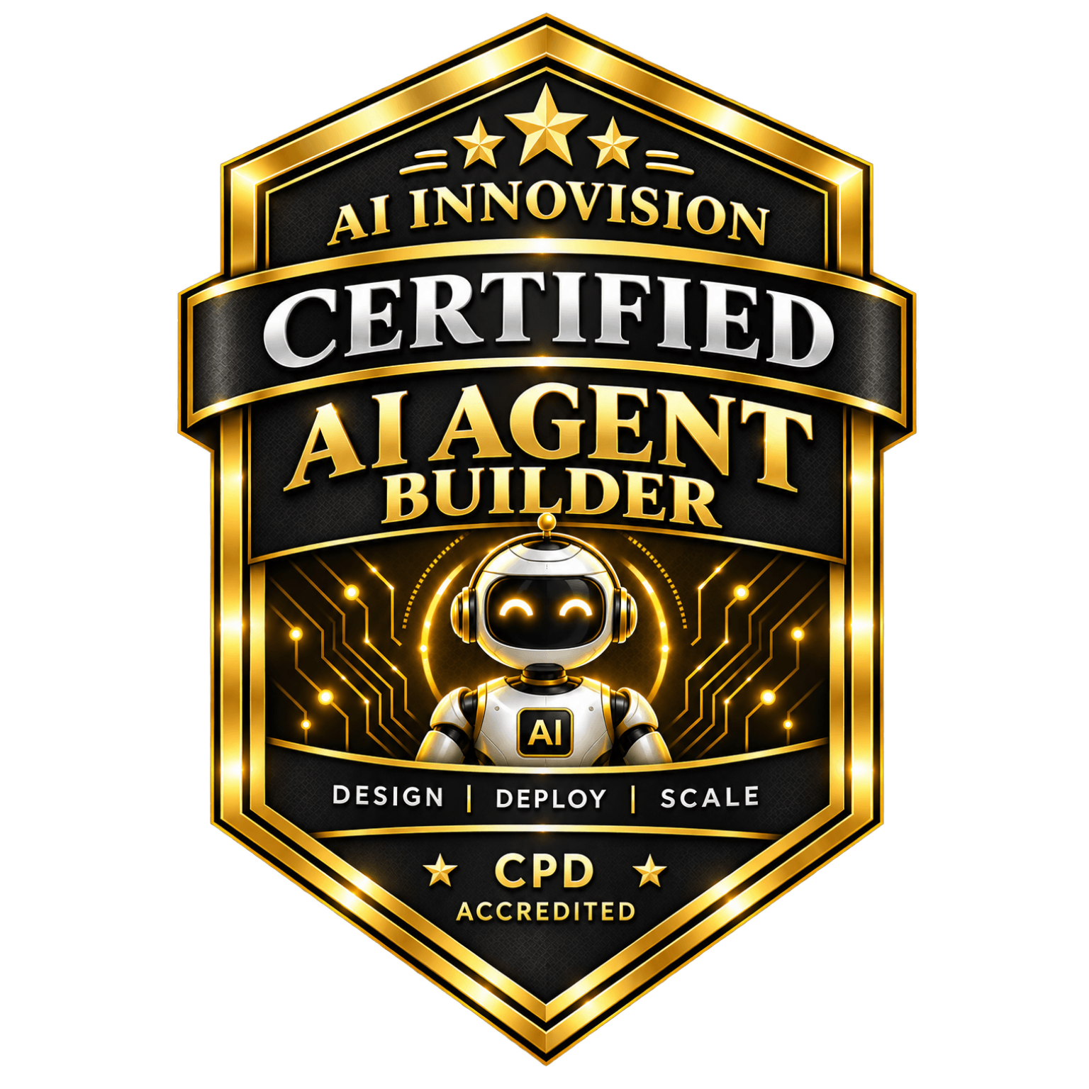 Certified AI Agent Builder credential emblem for Kathy Gendelman